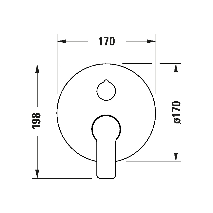 Duravit D-CODE DC5210012046 - baterie de cadă pentru montaj încastrat, negru mat