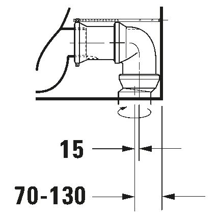 Duravit D-CODE vas WC compact din ceramică, alb lucios - 21180900002