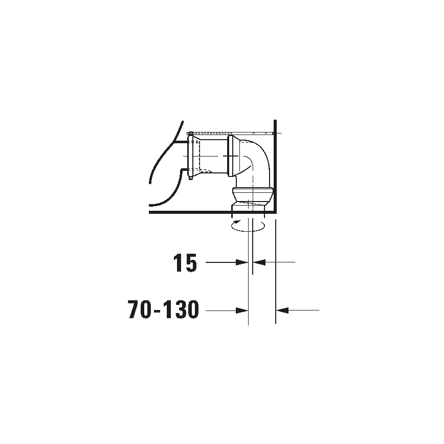 Duravit D-CODE vas WC compact din ceramică, alb lucios - 21180900002