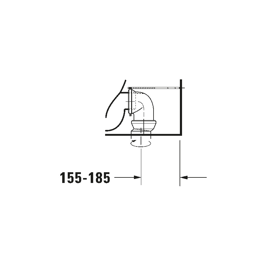 Duravit D-CODE vas WC compact din ceramică, alb lucios - 21180900002