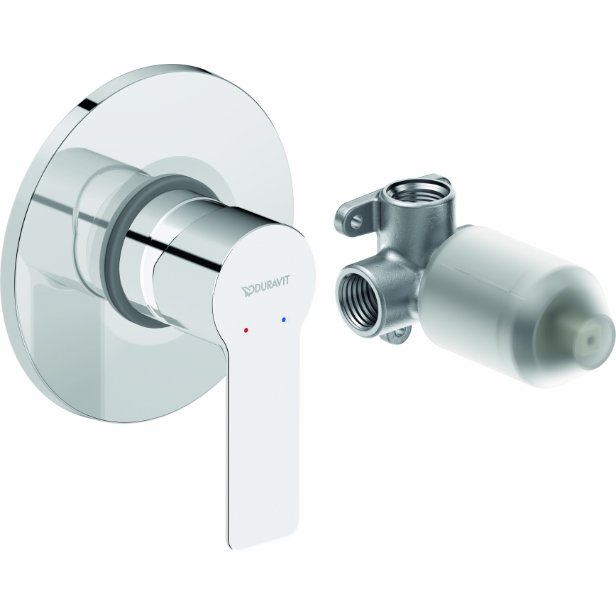 Duravit D-CODE DC4210007010 - Baterie de duș pentru montaj încastrat, crom lucios