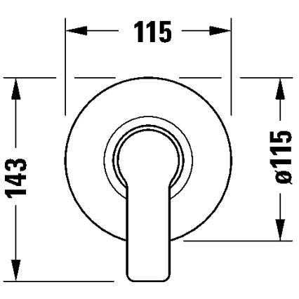 Duravit D-CODE DC4210007010 - Baterie de duș pentru montaj încastrat, crom lucios