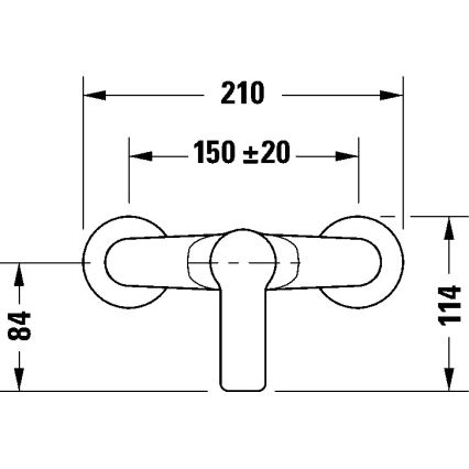 Duravit DC4230001046 - Baterie de duș D-CODE, negru mat