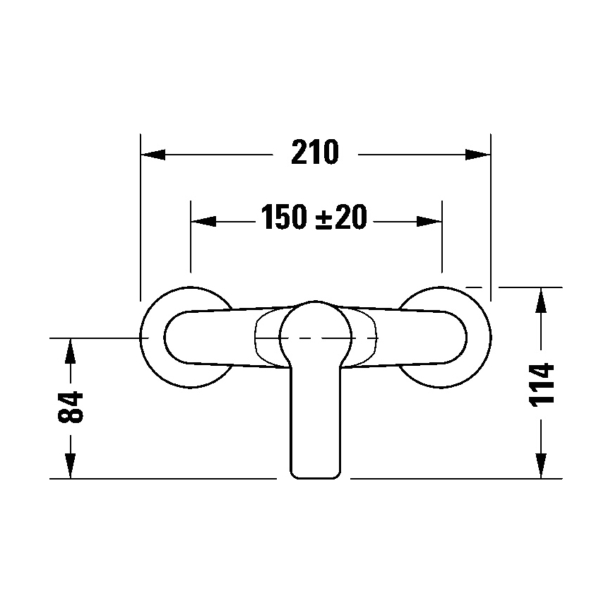 Duravit DC4230001046 - Baterie de duș D-CODE, negru mat
