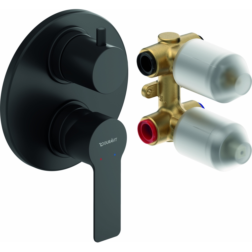 Duravit D-CODE DC5210008046 - Baterie de duș pentru montaj încastrat, negru mat