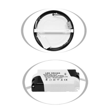 Plafonieră LED LADA LED/25W/230V 3000/4000/6000K diam. 30 cm negru