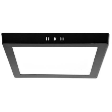 Plafonier LED RAFA LED/12W/230V 3000/4000/6000K 17x17 cm negru