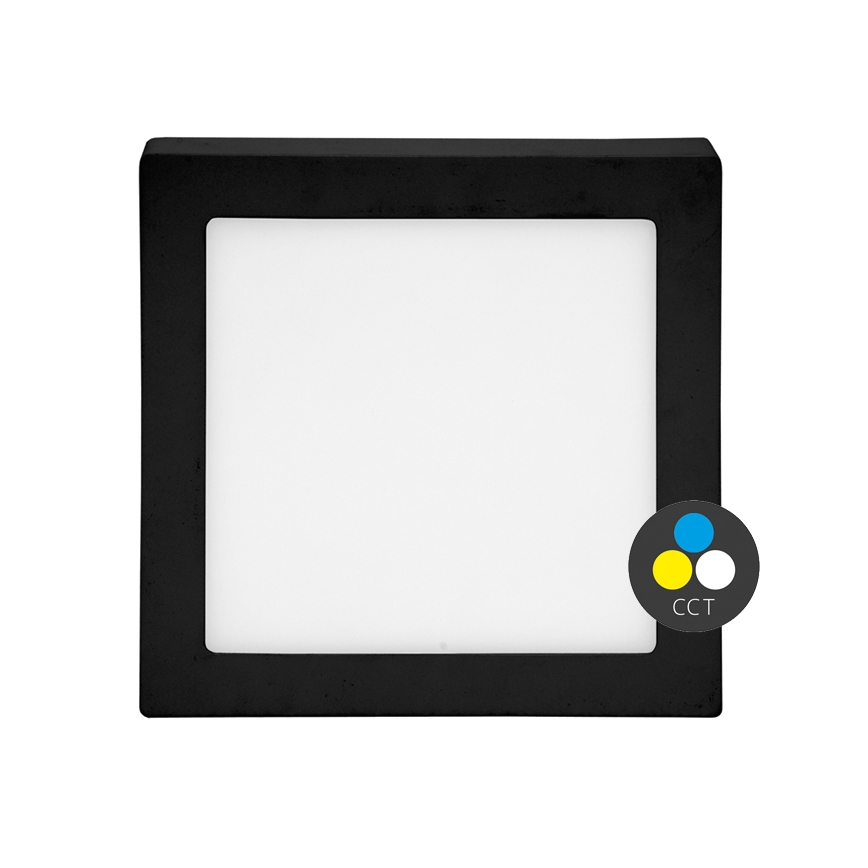 Plafonier LED RAFA LED/18W/230V 3000/4000/6000K 22x22 cm negru