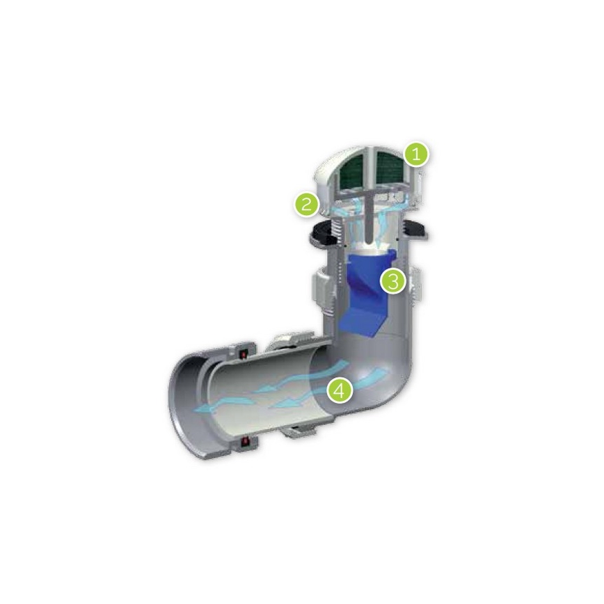 EcoStep 30011 - Pisoar fără apă P1.1, ceramică, alb