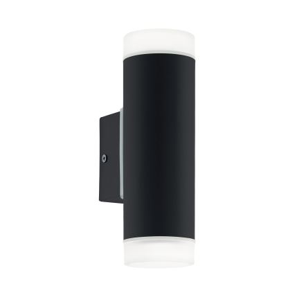 Eglo 13709 - Aplica de perete LED pentru exterior RIGA 2xGU10/4,6W/230V IP44 negru