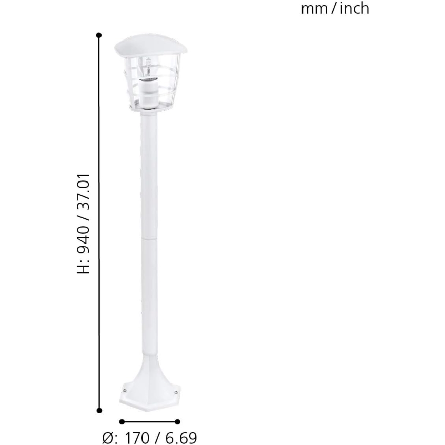 Eglo 18799 - Lampă de exterior ALORIA 1xE27/60W/230V IP44 albă