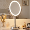 Eglo 201598 - Oglindă cosmetică iluminată cu LED, 4W, 4xAA, IP65, crom lucios