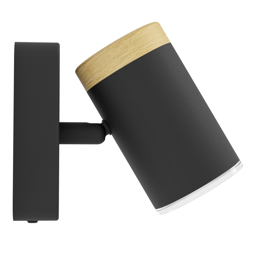 Eglo - Aplica de perete pentru baie cu spot 1xGU10/3W/230V IP44 negru/bej