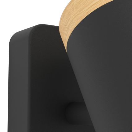 Eglo - Aplica de perete pentru baie cu spot 1xGU10/3W/230V IP44 negru/bej