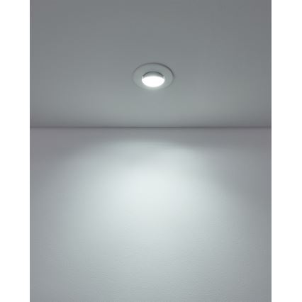 Eglo - Set de 5 spoturi LED încastrate, 4,9 W, 230 V, 2700/4000/6500 K, Ø 9 cm, alb