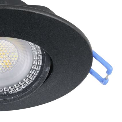 Eglo - Set de 3 spoturi LED încastrate, 4,9W, 230V, 2700/4000/6500K, Ø 9 cm, negru