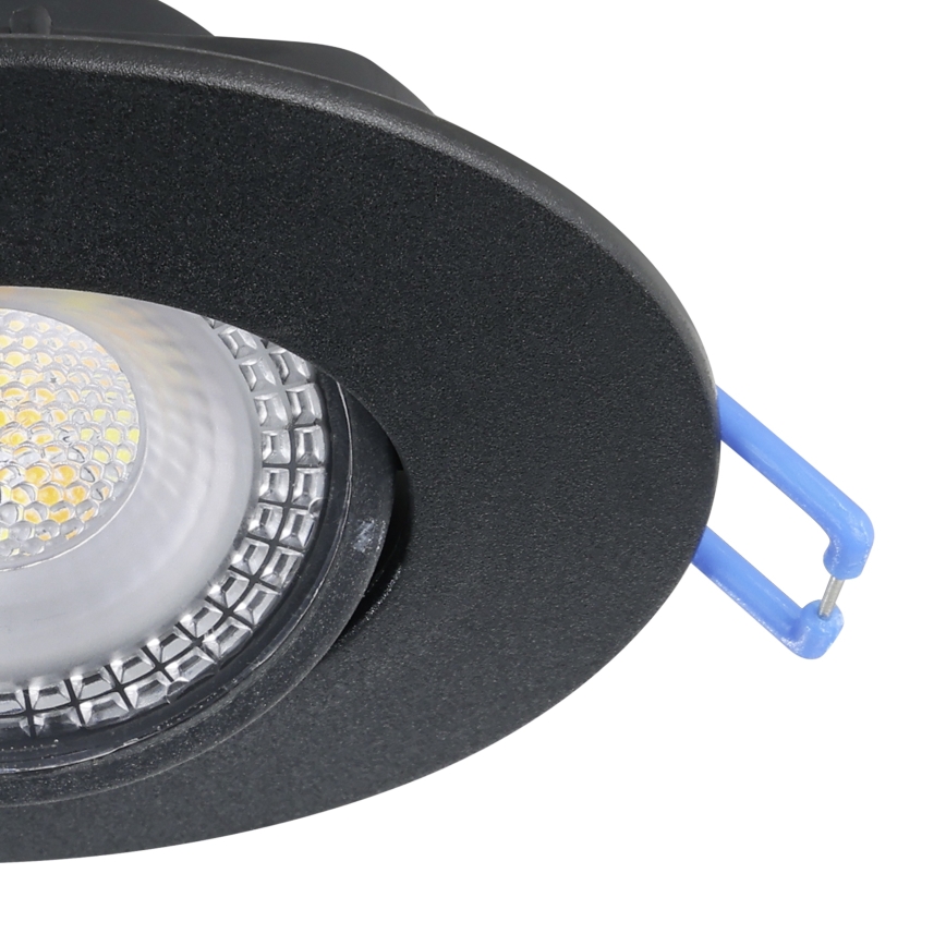 Eglo - Set de 3 spoturi LED încastrate, 4,9W, 230V, 2700/4000/6500K, Ø 9 cm, negru
