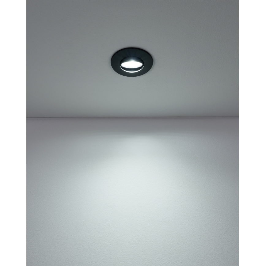 Eglo - Set 10x spoturi LED încastrate LED/4,9W/230V 2700/4000/6500K Ø 9 cm negru