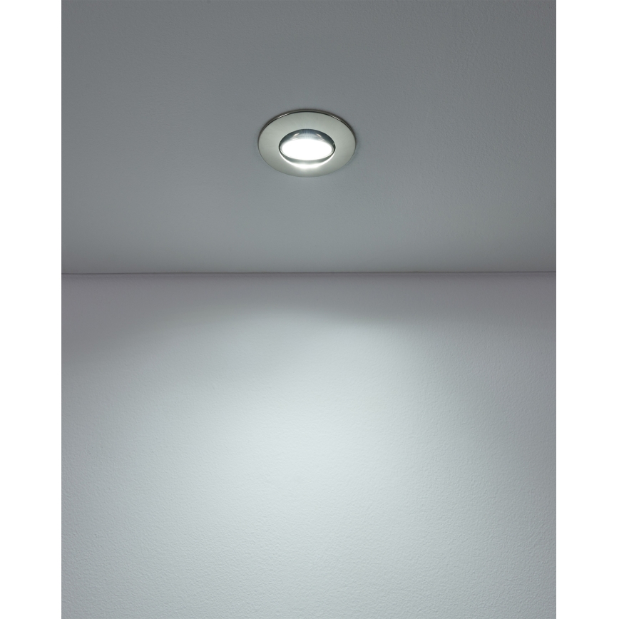 Eglo - Set 3x corpuri de iluminat încastrate LED/4,9W/230V 2700/4000/6500K Ø 9 cm crom mat