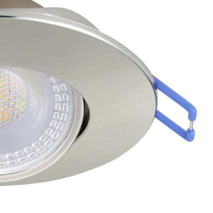Eglo - Set de 7 spoturi LED încastrate, 4,9 W, 230 V, 2700/4000/6500 K, diametru 9 cm, crom mat