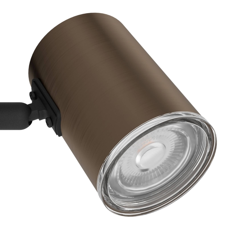 Eglo - Aplica spot de perete pentru baie 1xGU10/5W/230V IP44, negru/maro