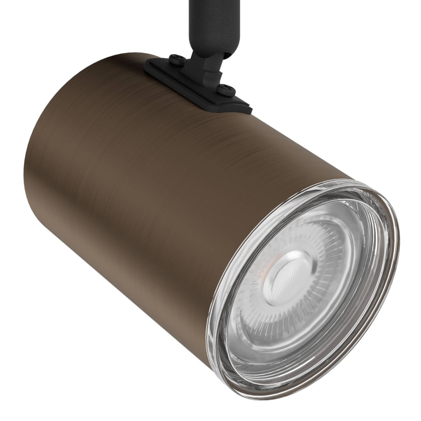Eglo - Spot pentru baie, 3x GU10/5W/230V, Ø25 cm, IP44, negru/maro