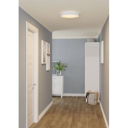 Eglo MASSIGNANO-Z 300686 - Plafonieră LED RGBW reglabilă, LED/18,5W/230V, 2700-6500K, diam. 40 cm, albă, cu telecomandă