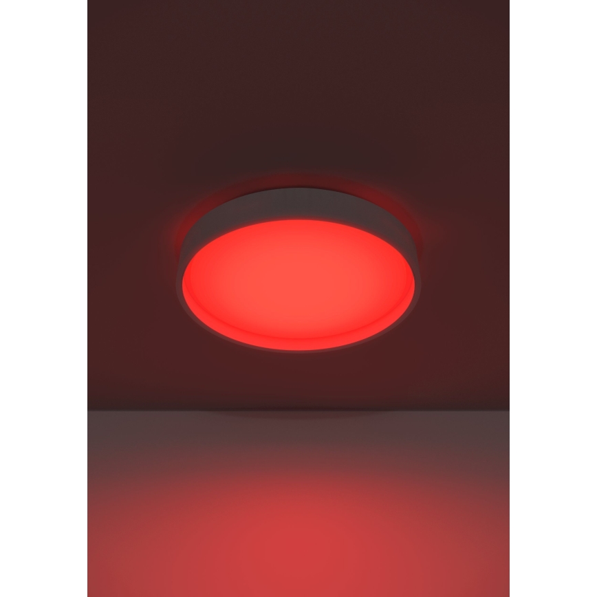 Eglo MASSIGNANO-Z 300686 - Plafonieră LED RGBW reglabilă, LED/18,5W/230V, 2700-6500K, diam. 40 cm, albă, cu telecomandă