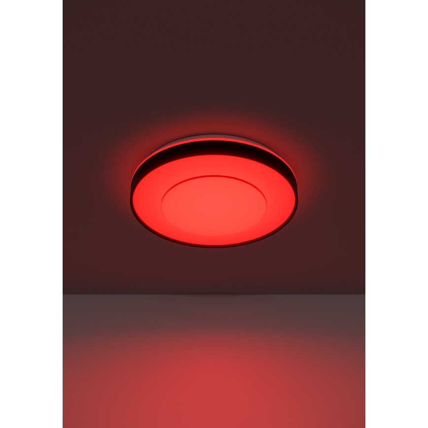 Eglo 300688 - Plafonieră LED RGBW dimabilă MONTERIGGIONI-Z LED/18,5W/230V 2700-6500K Ø 38,4 cm neagră + telecomandă inclusă