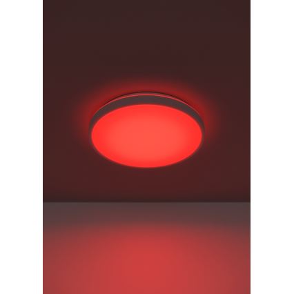 Eglo 300689 - Plafonieră LED RGBW dimerizabilă MONTARELLINO-Z LED/18,5W/230V 2700-6500K Ø 38,7 cm albă + telecomandă
