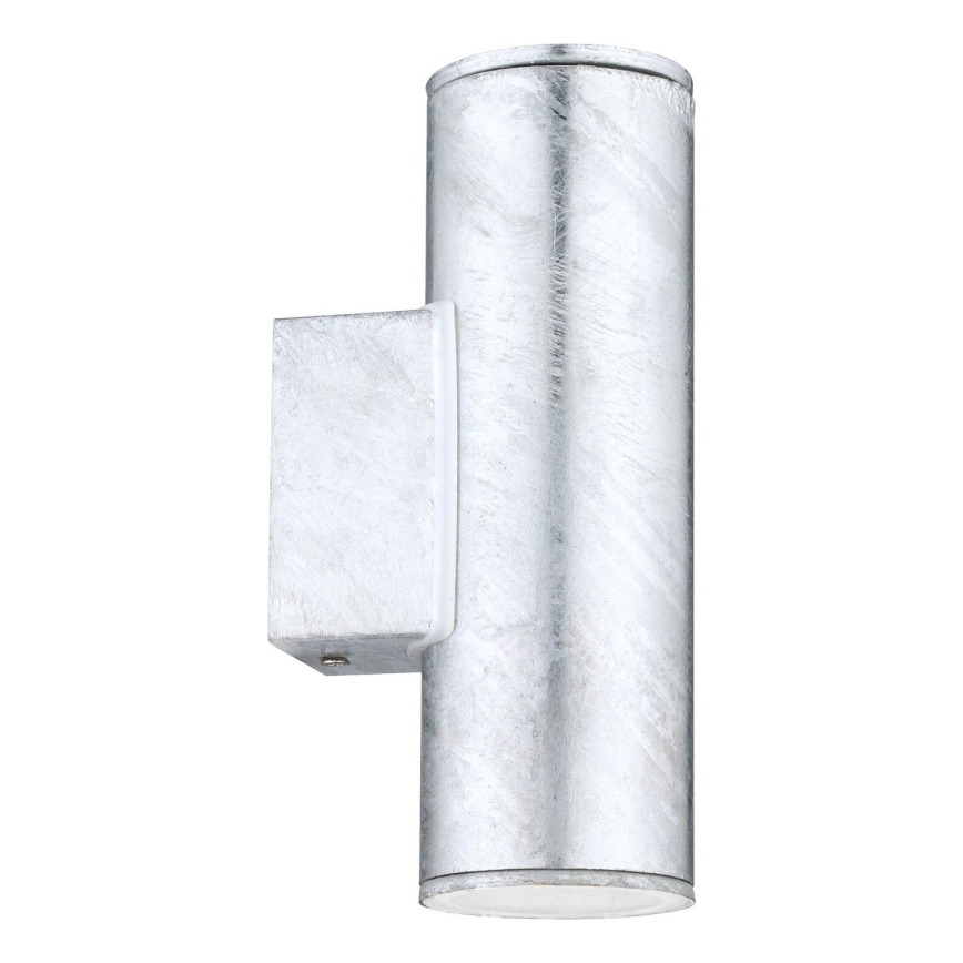 Eglo 30911 - Aplica LED de exterior RIGA 2xGU10/2,8W/230V IP44 argintiu