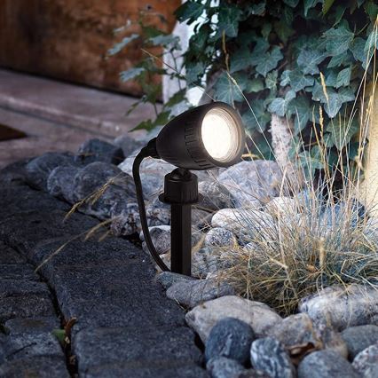 Eglo 31028 - Set de 3 lămpi de exterior LED RGBW NEMA-C 1xGU10/5W/230V 2700-6500K IP44 negre + telecomandă