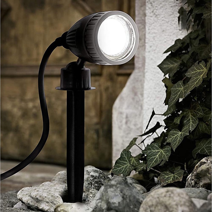 Eglo 31028 - Set de 3 lămpi de exterior LED RGBW NEMA-C 1xGU10/5W/230V 2700-6500K IP44 negre + telecomandă