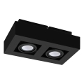 Eglo 31063 - Spot LED MENDOZA, 2 x LED, 4,7 W, 230 V, 3000 K, negru