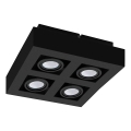 Eglo 31065 - Spot LED MENDOZA 4xLED/4,7W/230V 3000K negru