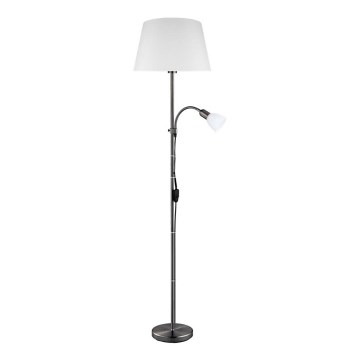 Eglo 31178 - Lampadar ALMACEN 1xE27/60W/230V + 1xE14/25W negru/alb