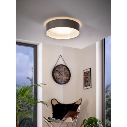 Eglo 31623 - Plafonieră LED MASERLO LED/16W/230V 3000K Ø 40,5 cm gri/argintiu