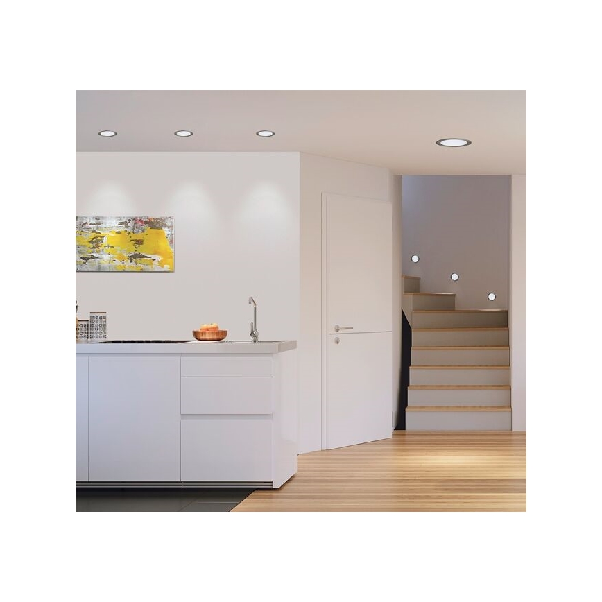 Eglo 31671 - FUEVA 1, corp de iluminat încastrat LED, 10,9 W, 230 V, Ø 17 cm