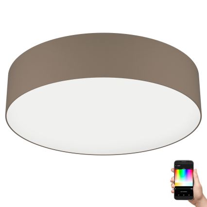 Eglo 31767 - Plafonieră LED RGBW reglabilă ROMAO-Z LED/35W/230V 2700-6500K Ø 57 cm taupe
