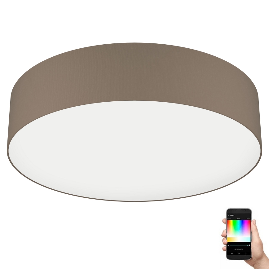 Eglo 31767 - Plafonieră LED RGBW reglabilă ROMAO-Z LED/35W/230V 2700-6500K Ø 57 cm taupe