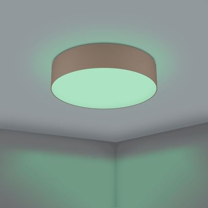 Eglo 31767 - Plafonieră LED RGBW reglabilă ROMAO-Z LED/35W/230V 2700-6500K Ø 57 cm taupe