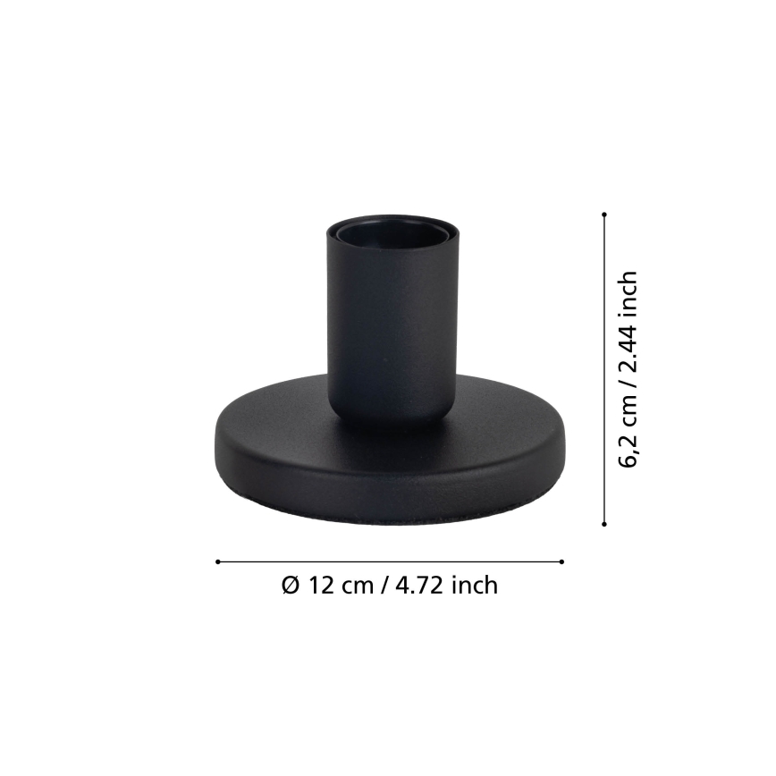 Eglo - Bază lampă 1xE27/40W/230V, neagră