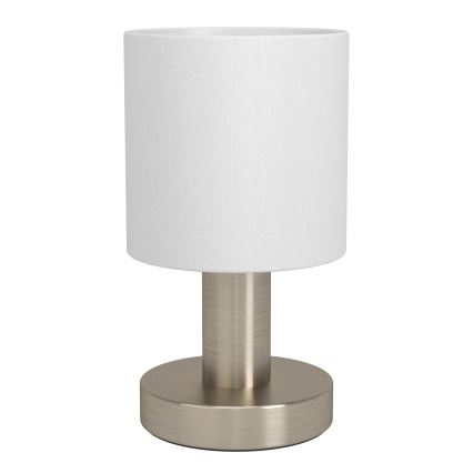 Eglo - Lampă de masă 1xE14/40W/230V alb/crom mat