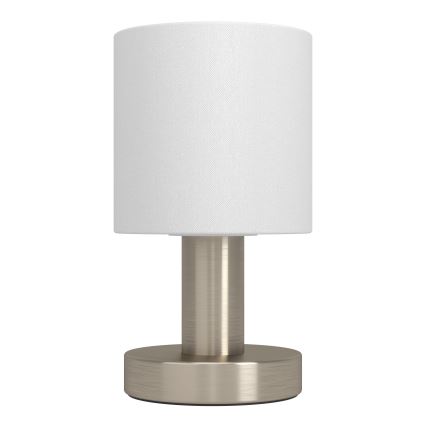 Eglo - Lampă de masă 1xE14/40W/230V alb/crom mat