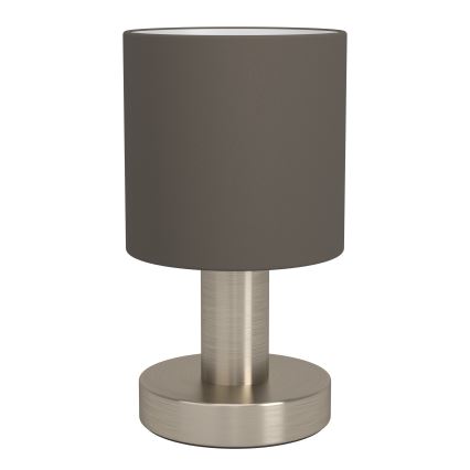 Eglo - Lampă de masă 1xE14/40W/230V maro/crom mat
