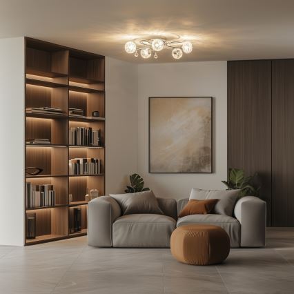 Eglo 32103 - Lustră aplicată VELAGO 5xG9/33W/230V crom lucios