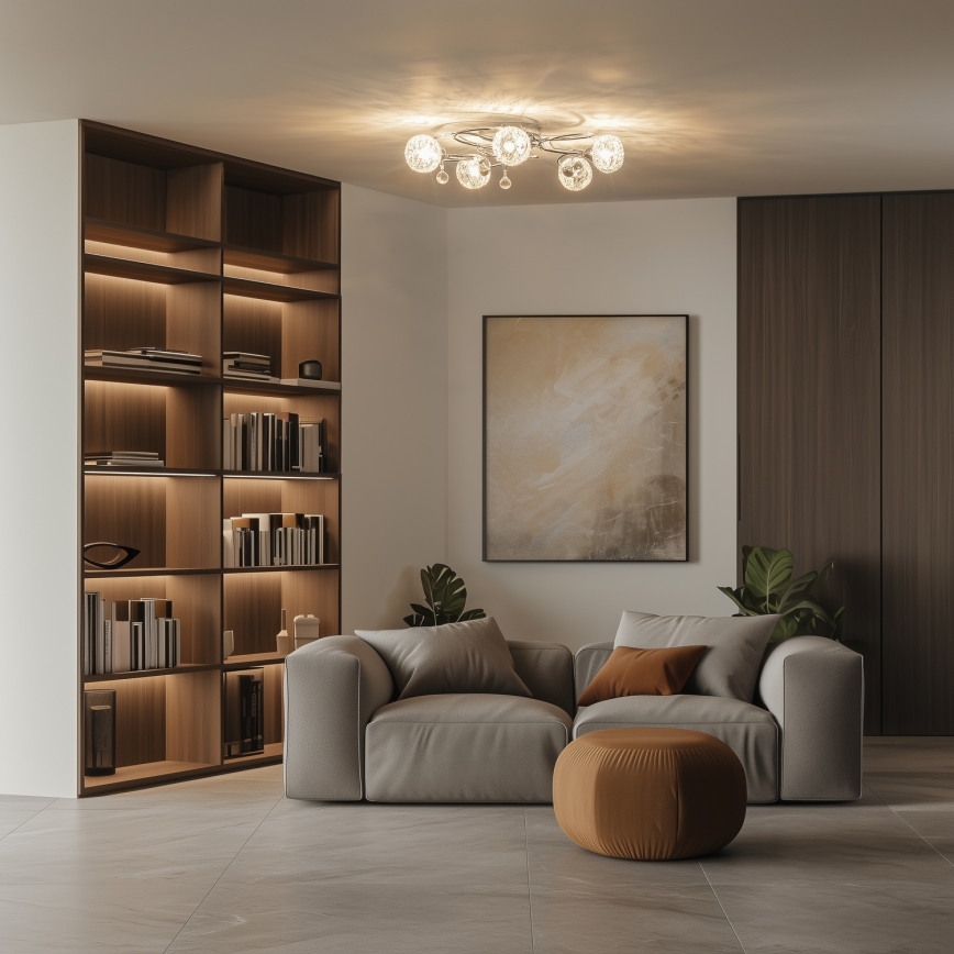 Eglo 32103 - Lustră aplicată VELAGO 5xG9/33W/230V crom lucios