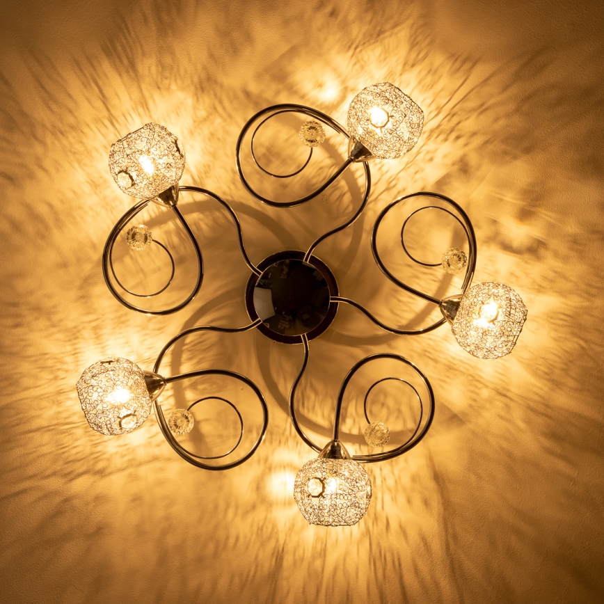 Eglo 32103 - Lustru aplicat LED VELAGO 5xG9/33W/230V crom lucios