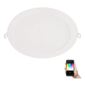 Eglo 32315 FUEVA-CW - Spot LED încastrat RGBW, 16W, 230V, 2700-6500K, Ø 22,5 cm, alb, compatibil cu dimmer