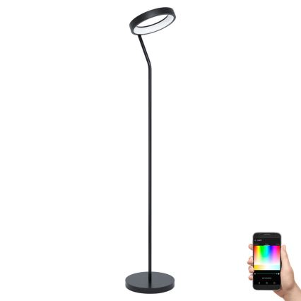 Eglo 32327 - Lampă de podea LED reglabilă RGBW MARGHERA-C LED/15,5W/230V 2700-6500K negru